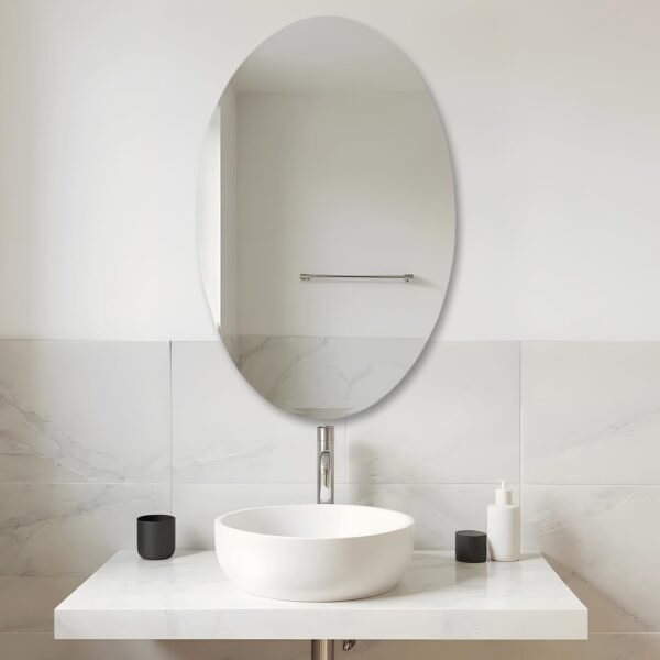 Frameless Oval Wall Mirror