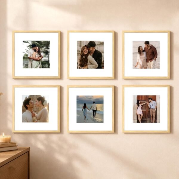 Art Street Premium Photo Frame Set of 6 | 8x8 Inch Wall Hanging Picture Frames for Home & Office