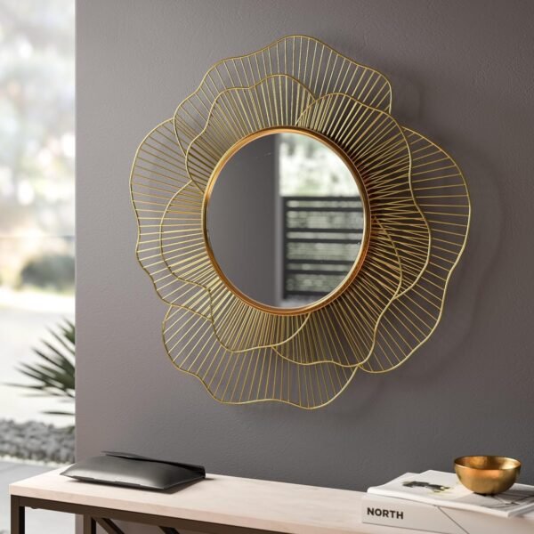 Artemade Golden Floral Wall Mirror 60 cm Golden Floral Wall Mirror (60 cm)