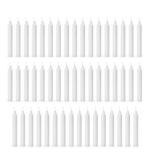 Unscented White Stick Candles – Pack of 50