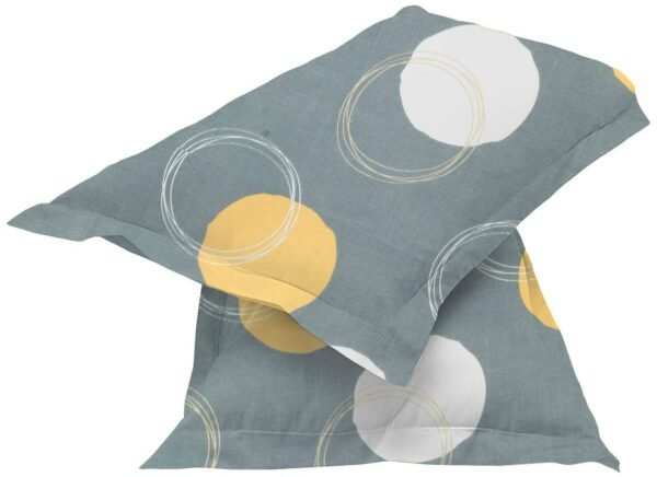 BSB HOME Cotton Pillow Covers Set of 2 (18×28 Inch) Cotton Pillow Covers Set (Grey & White, 18 × 28 Inches, Pack of 2)