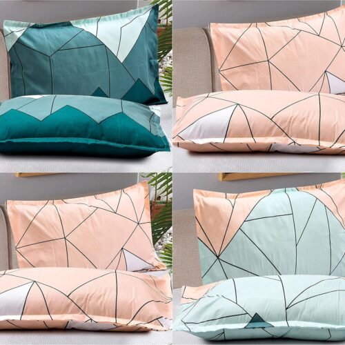 Brushed Microfiber Cotton Pillow Covers (17 × 27 Inches, Mountain Combo, Set of 8)