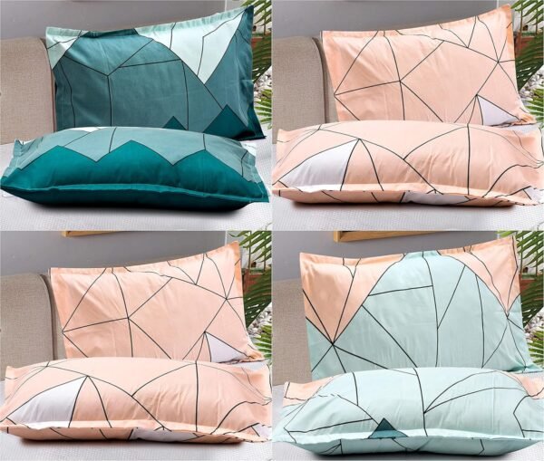 COZY FURNISH Brushed Microfiber Cotton Pillow Covers Set of 8 Brushed Microfiber Cotton Pillow Covers (17 × 27 Inches, Mountain Combo, Set of 8)