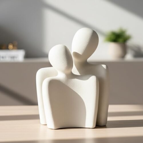 Ceramic Hugging Couple Figurine Set of 2