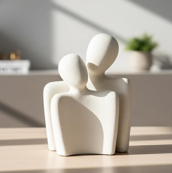 Ceramic Hugging Couple Figurine Set of 2