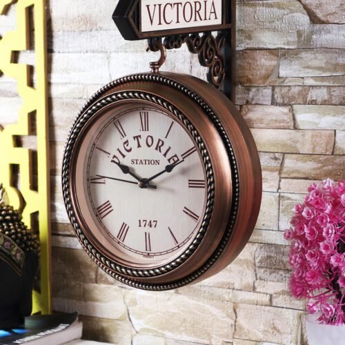 3-Piece Round Analog Wall Clock Set with Stand (33 cm)