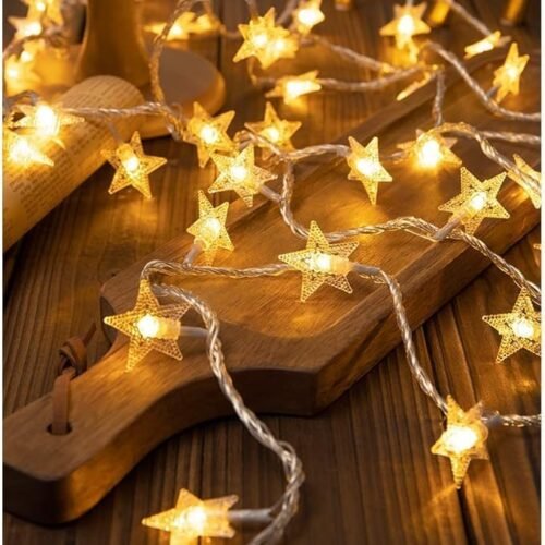 Star LED Fairy String Lights 4 Meter (25 LEDs, Warm White, Copper Wire)