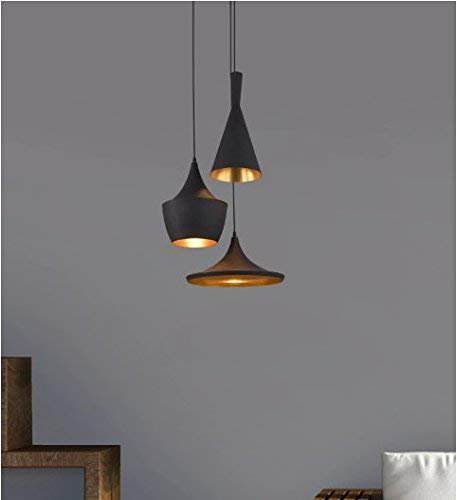 Metal Pendant Light – Black Hanging Ceiling Lamp