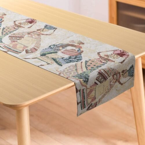 Cotton Jacquard Table Runner | Tribal Women Design | 12 × 52 Inch | Dining & Coffee Table Runner