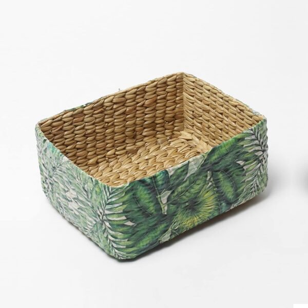Handwoven Seagrass Storage Basket | Decorative Cane & Bamboo Organizer Basket