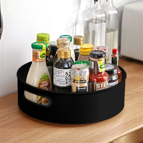 360° Rotating Lazy Susan Organizer Tray | Round Plastic Turntable