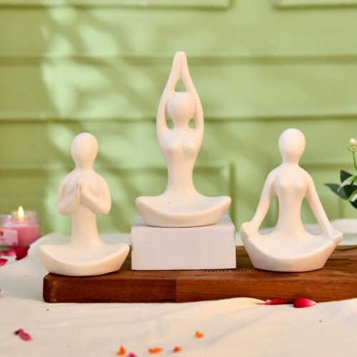 Lady Yoga Figurine Set of 3