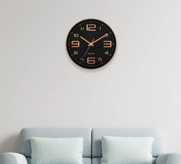 Modern Analog Wall Clock – 12 Inch Decorative Quartz Clock