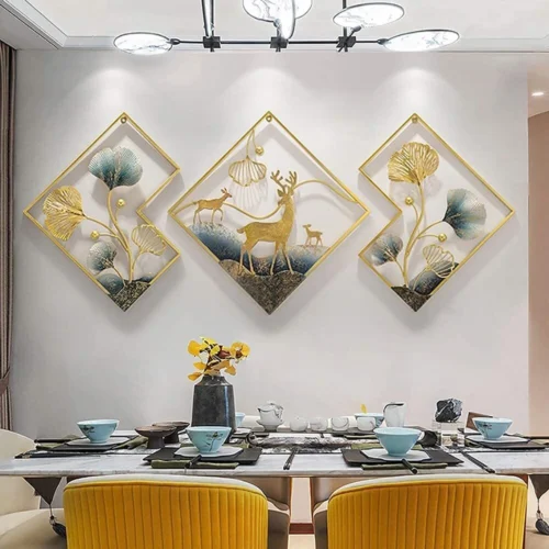 Moradabadis Metal Deer Wall Art for Home Decor Metal Deer Wall Art