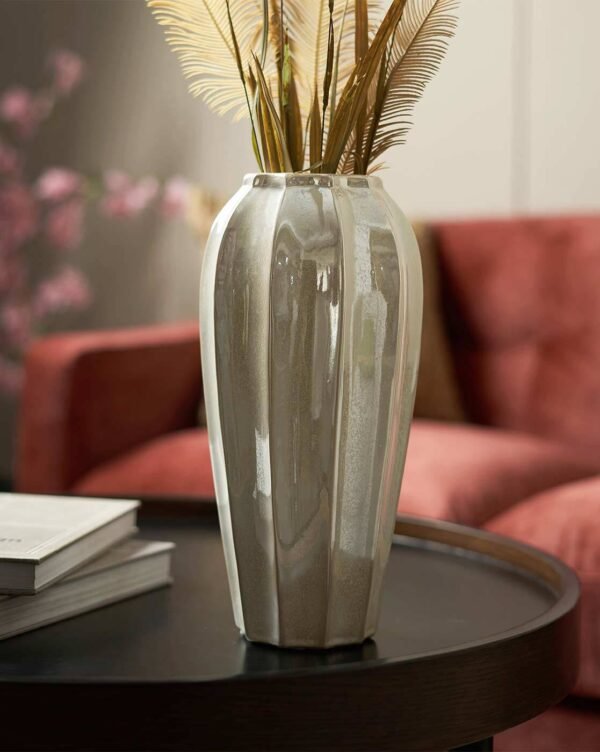 Pure Home and Living Large Ceramic Vase White Large Ceramic Vase – White