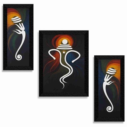 SAF Deer Wall Art Set of 3 Framed Paintings Deer Paintings for Wall Decoration – Set of 3