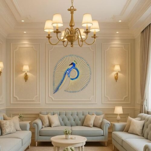 SNS DECOR Metal Peacock Wall Art Alluring Metal Peacock Wall Art Decoration