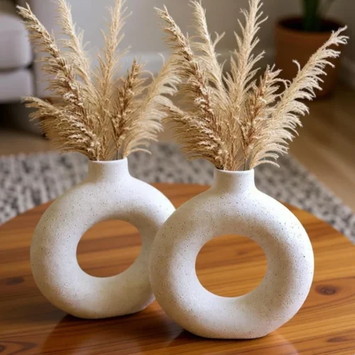 Saikara Collection Small Ceramic Vase Minimalist Decorative Flower Vase Small Ceramic Vase – Minimalist Decorative Flower Vase for Table Décor