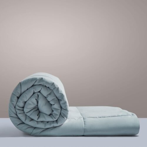 200 GSM Reversible Microfiber All Season Comforter for Double Bed, Hotel-Like Lightweight Quilt (Rhino Grey & Coconut White, 90 × 100 Inch)