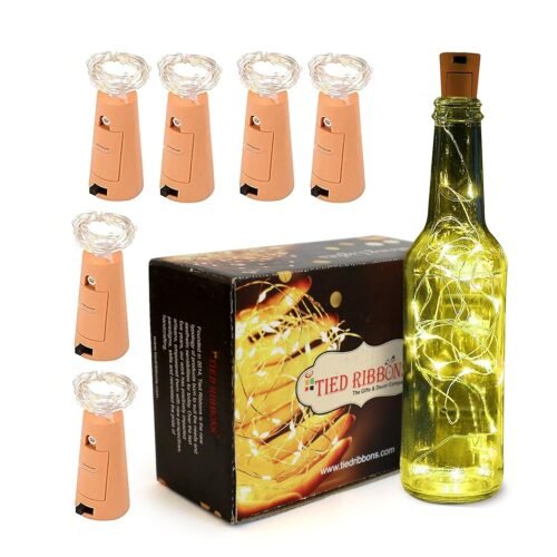 Wine Bottle Cork Fairy String Lights (Pack of 6, 20 LED, 2 Meter, Warm White)