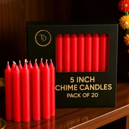 Chime Candles for Home Decoration (5-Inch) – Unscented Paraffin Wax (Pack of 20)