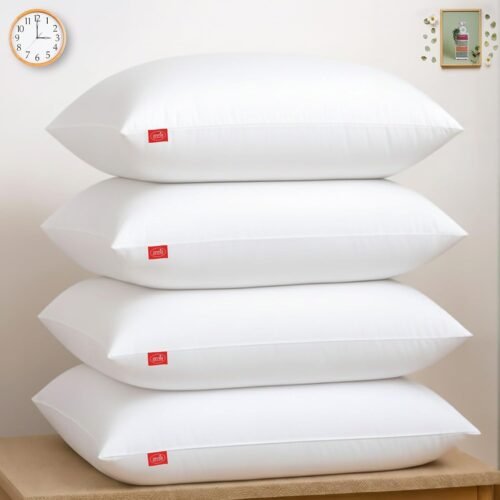 Zinnia Comfort Soft Microfiber Pillows Pack of 4 Comfort Soft Microfiber Pillows (Pack of 4, 41 × 61 cm, White)