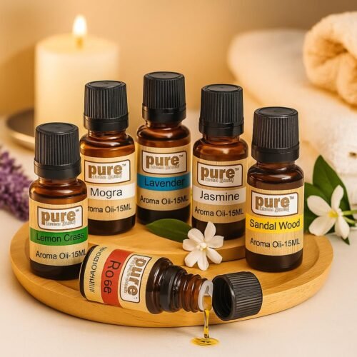 Pure Source India Aroma Diffuser Oil Gift Set (Pack of 6) Aroma Diffuser Oil Gift Set (Pack of 6 x 15ml)